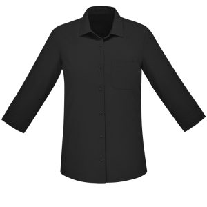 Biz Care - Womens Florence Plain 3/4 Sleeve Shirt