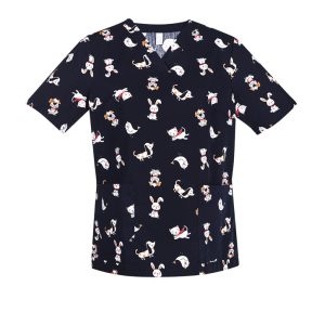 Biz Care - Womens Printed Best Friends Scrub Top