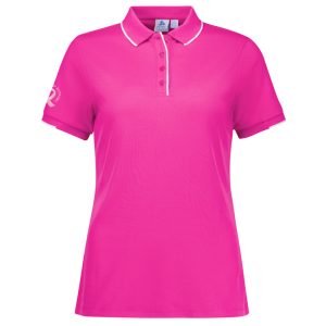 Biz Care - Womens Pink Short Sleeve Polo