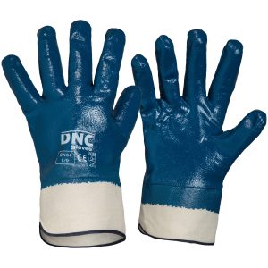 DNC Workwear - DNC-GN34 - Blue Nitrile Full Dip with Canvas Cuff