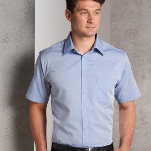 Shiny - M7011 - M7011 Men's Fine Chambray Short Sleeve Shirt