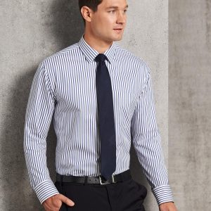 Shiny - M7310L - M7310L Men's Executive Sateen Stripe Long Sleeve Shirt