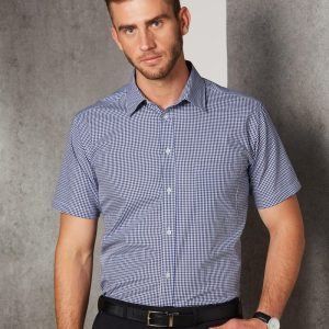 Shiny - M7320S - M7320S Men’s Multi-Tone Check Short Sleeve Shirt
