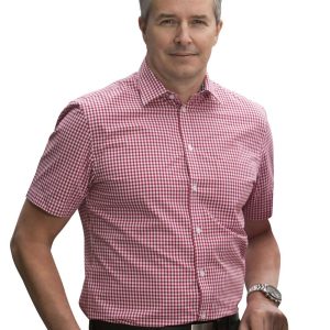 Shiny - M7330S - M7330S Men’s Gingham Check Short Sleeve Shirt