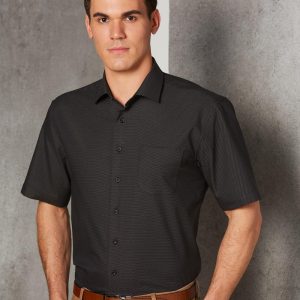 Shiny - M7400S - M7400S ASCOT MENS SHORT SLEEVE DOT JACQUARD STRETCH SHIRT