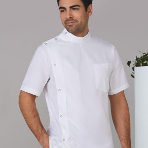 Shiny - M7636 - M7636 Men's Stud Front Short Sleeve Jacket