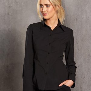 Shiny - M8020L - M8020L Women's Cotton/Poly Stretch Long Sleeve Shirt