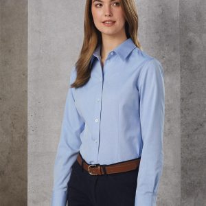 Shiny - M8040L - M8040L Women's CVC Oxford Long Sleeve Shirt