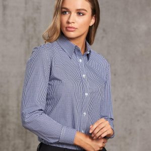 Shiny - M8320L - M8320L Ladies’ Multi-Tone Check Long Sleeve Shirt