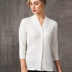 Shiny - M8830 - M8830 LADIES 3/4 SLEEVE STRETCH KNIT TOP ISABEL