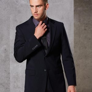 Shiny - M9100 - M9100 Men's Wool Blend Stretch Two Buttons Jacket
