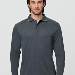 Shiny - PS89 - PS89 LUCKY BAMBOO LONG SLEEVE POLO Mens