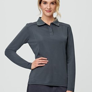 Shiny - PS90 - PS90 LUCKY BAMBOO LONG SLEEVE POLO Ladies