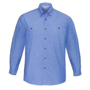 Biz Collection - SH112 - Mens Chambray Long Sleeve Shirt