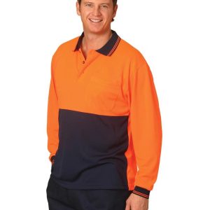Shiny - SW05CD - SW05CD High Visibility Long Sleeve Polo