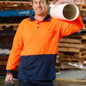 Shiny - SW05TD - SW05TD High Visibility Long Sleeve Polo
