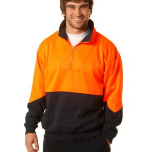 Shiny - SW13A - SW13A HI-VIS LONG SLEEVE FLEECE SWEAT
