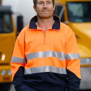 Shiny - SW14 - SW14 HI-VIS LONG SLEEVE FLEECE SWEAT