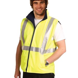 Shiny - SW19A - SW19A HI-VIS REVERSIBLE SAFETY VEST WITH 3M TAPES