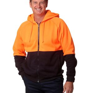 Shiny - SW24 - SW24 HI-VIS TWO TONE FLEECE HOODIE