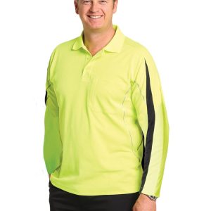 Shiny - SW33A - SW33A HI-VIS LEGEND LONG SLEEVE POLO Men's