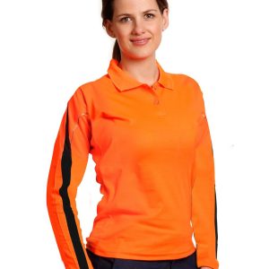 Shiny - SW34A - SW34A HI-VIS LEGEND LONG SLEEVE POLO Ladies'