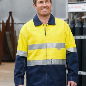 Shiny - SW46 - SW46 HI-VIS COTTON JACKET WITH 3M TAPES