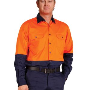 Shiny - SW58 - SW58 LONG SLEEVE SAFETY SHIRT
