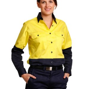 Shiny - SW64 - SW64 WOMEN'S LONG SLEEVE SAFETY SHIRT