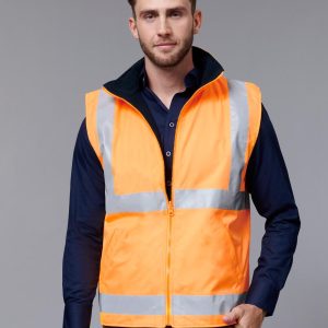 Shiny - SW76 - SW76 VIC Rail Hi Vis Reversible Safety Vest - Unisex
