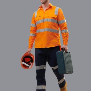 Shiny - WP08HV - WP08HV PRE-SHRUNK DRILL PANTS WITH 3M TAPES Stout Size