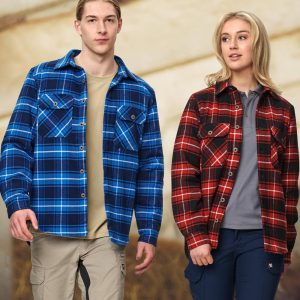 Shiny - WT07 - WT07 UNISEX QUILTED FLANNEL SHIRT-STYLE JACKET