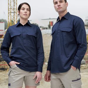 Shiny - WT12 - WT12 UNISEX COOL BREEZE CLOSED FRONT LS WORK SHIRT