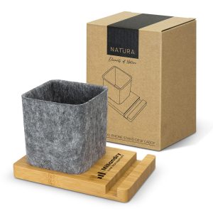 NATURA Bamboo Phone Stand Desk Caddy