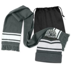 Commodore Scarf and Beanie with Pom Pom Set