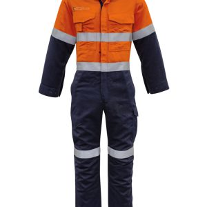 Syzmik - ZC525 - Mens Orange Flame Overall - Hoop Taped
