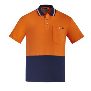 Syzmik - ZH435 - Mens Hi Vis Cotton Short Sleeve Polo