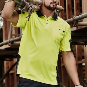 Syzmik - ZH465 - Mens Hi Vis Reinforced Squad Short Sleeve Polo
