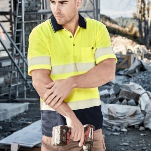 Syzmik - ZH535 - Unisex Hi Vis Segmented Tape Short Sleeve Polo