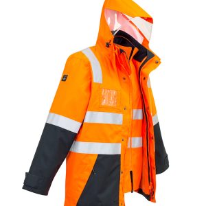 Syzmik - ZJ532 - Mens Hi Vis 4 In 1 Waterproof Jacket