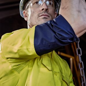 Syzmik - ZW128 - Mens Rugged Cooling Hi Vis Long Sleeve Shirt