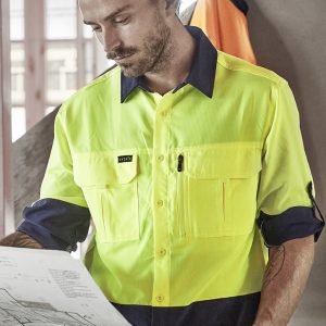 Syzmik - ZW468 - Mens Hi Vis Outdoor Long Sleeve Shirt