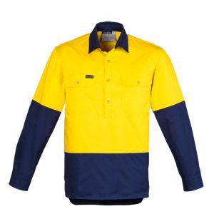 Syzmik - ZW560 - Mens Closed Front Long Sleeve Shirt