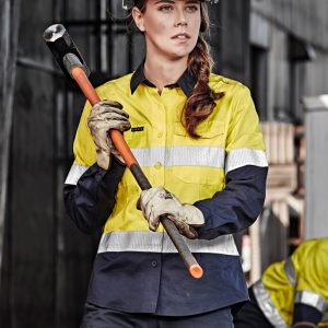 Syzmik - ZW720 - Womens Rugged Cooling Hi Vis Taped Long Sleeve Shirt