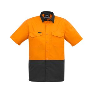 Syzmik - ZW815 - Mens Rugged Cooling Hi Vis Short Sleeve Shirt