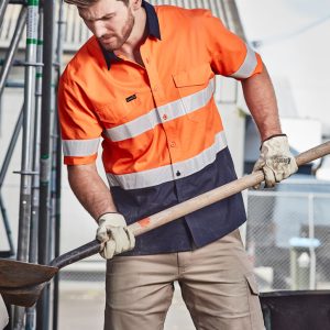 Syzmik - ZW835 - Mens Rugged Cooling Hi Vis Taped Short Sleeve Shirt