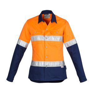 Syzmik - ZWL123 - Womens Industrial Long Sleeve Shirt - Hoop Taped