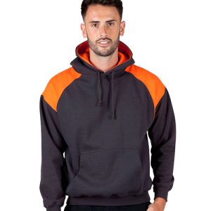 Ramo - F303HP - Mens Shoulder Contrast Panel Hoodie